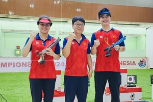 Two Vietnamese athletes earn golds at 2024 Asian Rifle and Pistol Championships