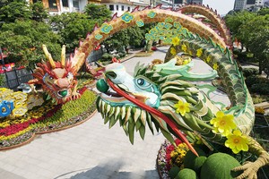 Blossoming spring hues across the city streets