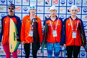Vietnam bags 6 more golds on final eve of regional finswimming championship