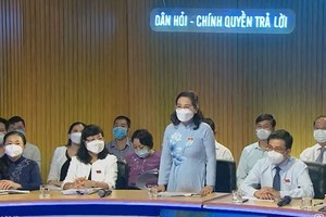 Participants in the ‘Citizens Ask – Government Answer’ session. (Photo: SGGP)