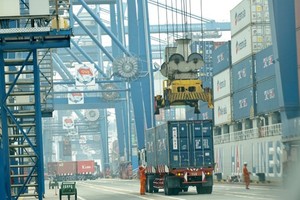 Hoang Long from Global Logistics Service Co. Ltd. is delivering his inquiries in the meeting