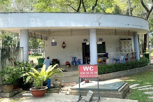 A free public toilet for children in Gia Dinh Park 