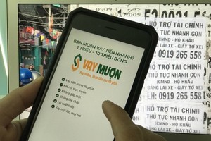 An online money lending app that is hard for users to certify its reliability (Photo: SGGP)