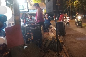 The huge sound system in a restaurant on Truong Sa Street in District 3