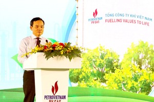 Deputy Prime Minister Tran Luu Quang is presenting his speech at the opening ceremony (Photo: VNA)