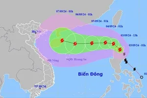 The forecast movement of Typhoon Yagi (Photo: NCHMF)