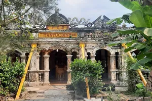 Tan Tuc Temple in Binh Chanh District has deteriorated over the years 