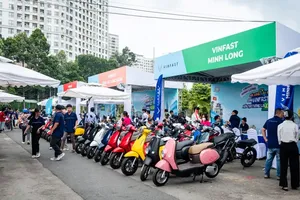 The event “Exchange gasoline-based vehicles for electric ones – Create a green future with VinFast” took place at Gia Dinh Park (Go Vap District of HCMC) on June 14 and 15