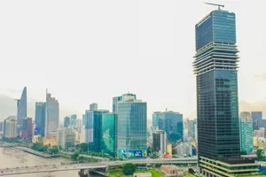 The Saigon Marina International Financial Center building (far right) in the Ba Son area of HCMC (Photo: SGGP)