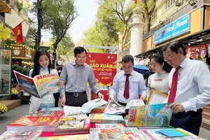 The Spring Newspaper Stall at HCMC Book Street during the 2026 Year of the Fire Horse Tet Festival (Photo: SGGP)