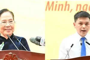 Prof Nguyen Thi Ngoc Phuong, MD PhD, (left) and Dr Mai Ngoc Xuan Dat