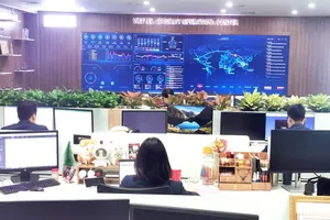 At the Viettel Cyberspace Monitoring Center, all information security developments are tracked in real time (Photo: SGGP)