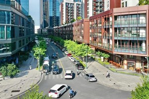 Modern traffic infrastructure and urban space situated within the Thu Thiem Financial Center area in An Khanh Ward (Photo: SGGP/Hoang Hung)
