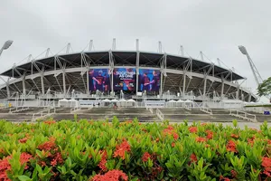 Sân vận động Thammasat nơi tổ chức trận Thái Lan - Việt Nam vào ngày 5-9. Ảnh: Dũng Phương