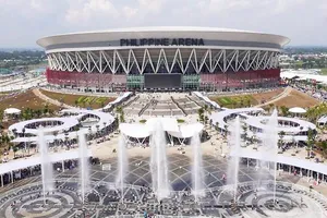 Quang cảnh nhà thi đấu Philippine Arena nơi diễn ra lễ khai mạc SEA Games 30 trong nhà đầu tiên trong lịch sử. 