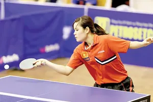 Tay vợt Nguyễn Thị Nga. Ảnh: Dũng Phương