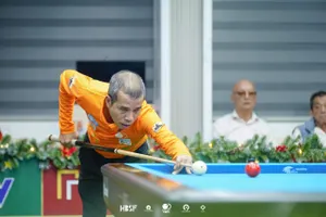 Quyết Chiến và đồng đội vô địch đầy kịch tính giải Billiards Carom 3 băng Team League 2025. Ảnh: Quỳnh Mai