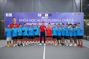 Khóa HLV Pickleball Châu Á (APBA) Class 417 hoàn thành tốt đẹp với nhiều phương pháp giảng dạy mới. Ảnh: Quỳnh Mai