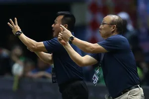 HLV Park Hang-seo và các học trò tiếp tục "gieo sầu" cho bóng đá Thái Lan. Ảnh: Dũng Phương