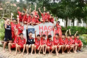 Các em trúng tuyển vào khoá 5. Ảnh: Anh Tiến 