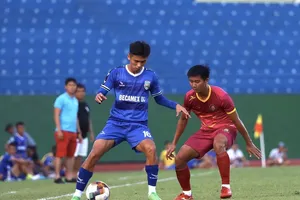 Trận tập huấn mới đây giữa Sài Gòn FC và Becamex Bình Dương. Ảnh: SGFC