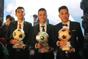 Trọng Luân tại Gala trao giải QBV VN 2017. Ảnh: Dũng Phương