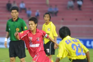 Hoàng Lâm khi còn khoác áo đội U21 Bình Định. Ảnh: Giang Lao