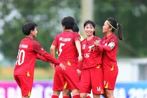 Đội nữ TPHCM khởi đầu thuận lợi trước Than KSVN. Ảnh: MINH HOÀNG