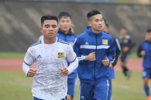 Đội Huế trong buổi tập khai Xuân sáng mùng 4 Tết 