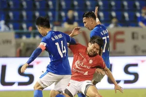 Kinh nghiệm của những trụ cột Xuân Tú, Hải Huy (ảnh) liệu sẽ giúp Than QN tiền tục "bay" trên BXH? Ảnh: Đ.C