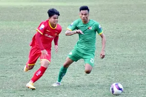 Cần Thơ và CAND bất phân thắng bại ở trận ra quân. Ảnh: DƯƠNG THU