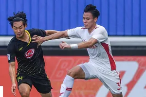 Quế Ngọc Hải cùng các đồng đội đã không thể tạo bất ngờ. Ảnh: VTFC