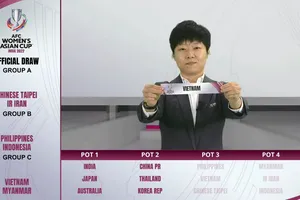 Đội nữ Việt Nam cùng bảng C với Nhật Bản, Hàn Quốc và Myanmar