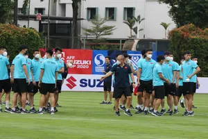 Thầy trò HLV Park Hang-seo tham quan sân Bishan