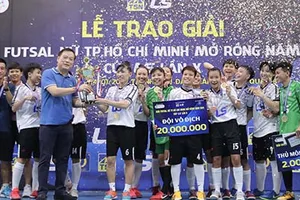 Đội futsal nữ Thái Sơn Nam Quận 8 vô địch TPHCM năm 2021