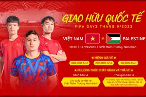 Chính thức mở bán vé trận tuyển Việt Nam - Palestine, cao nhất là 300.000 đồng