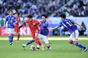 Thái Lan không thể gây bất ngờ trước sức mạnh của đội tuyển Nhật Bản. Ảnh: WF