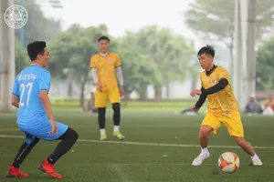 Tiền đạo Văn Đức đã ra sân trong trận giao hữu mới đây của CLB CAHN