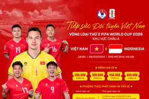 Giá vé cao nhất của trận Việt Nam - Indonesia là 600.000 đồng