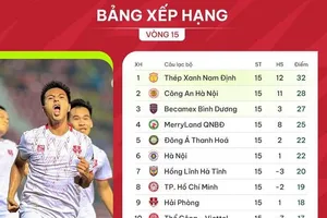 Bảng xếp hạng vòng 15 V-League 2023-2024 