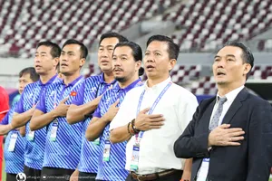 HLV Hoàng Anh Tuấn cùng các cộng sự tại VCK U23 châu Á 2024 vừa qua