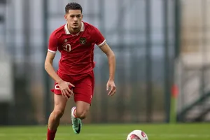 Hubner trong màu áo Indonesia. Ảnh: Goal