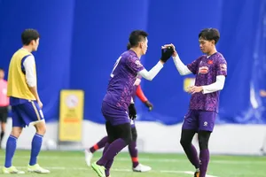 Cặp tiền đạo thuộc biên chế CLB Becamex Bình Dương, Tiến Linh và Vĩ Hào