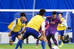 Tiến Linh ghi bàn mở tỷ số cho đội tuyển Việt Nam. Ảnh: ĐOÀN NHẬT