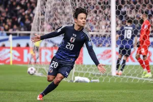 Kubo để lại dấu ấn với 1 bàn và 1 kiến tạo giúp ĐT Nhật Bản giành thắng lợi 2-0. Ảnh: Getty