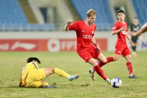 Viettel chật vật giành 1 điểm trên sân nhà ở vòng 17. Ảnh: MINH HOÀNG