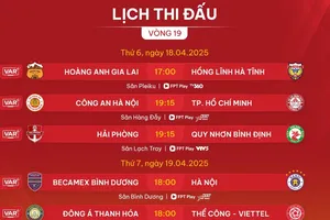 Lịch thi đấu vòng 19 LP Bank V-League 2024-2025