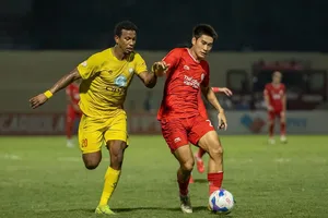 Lucas Ribamar đang thể hiện phong độ tốt trên hàng công CLB Thanh Hóa.