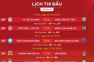 Lịch thi đấu vòng 20 LP Bank V-League 2024-2025