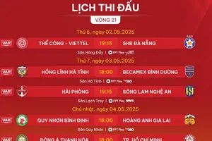 Lịch thi đấu vòng 21 LP Bank V-League 2024-2025